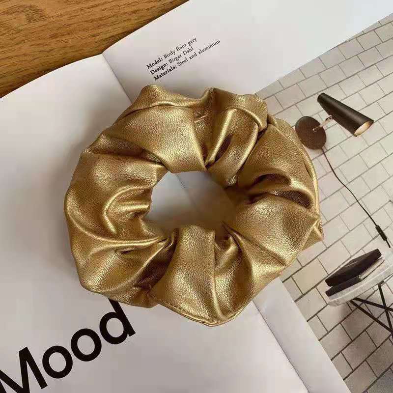 New Style Simple Temperament Pu Leather Large Intestine Hair Ring