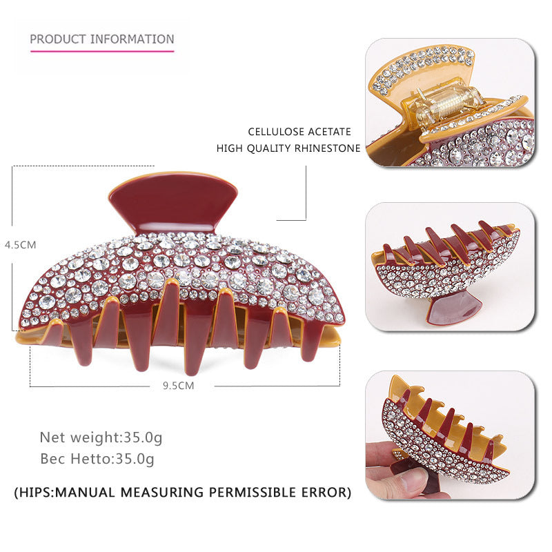 Vintage Rhinestone Women's Cellulose Acetate Sheet Barrettes