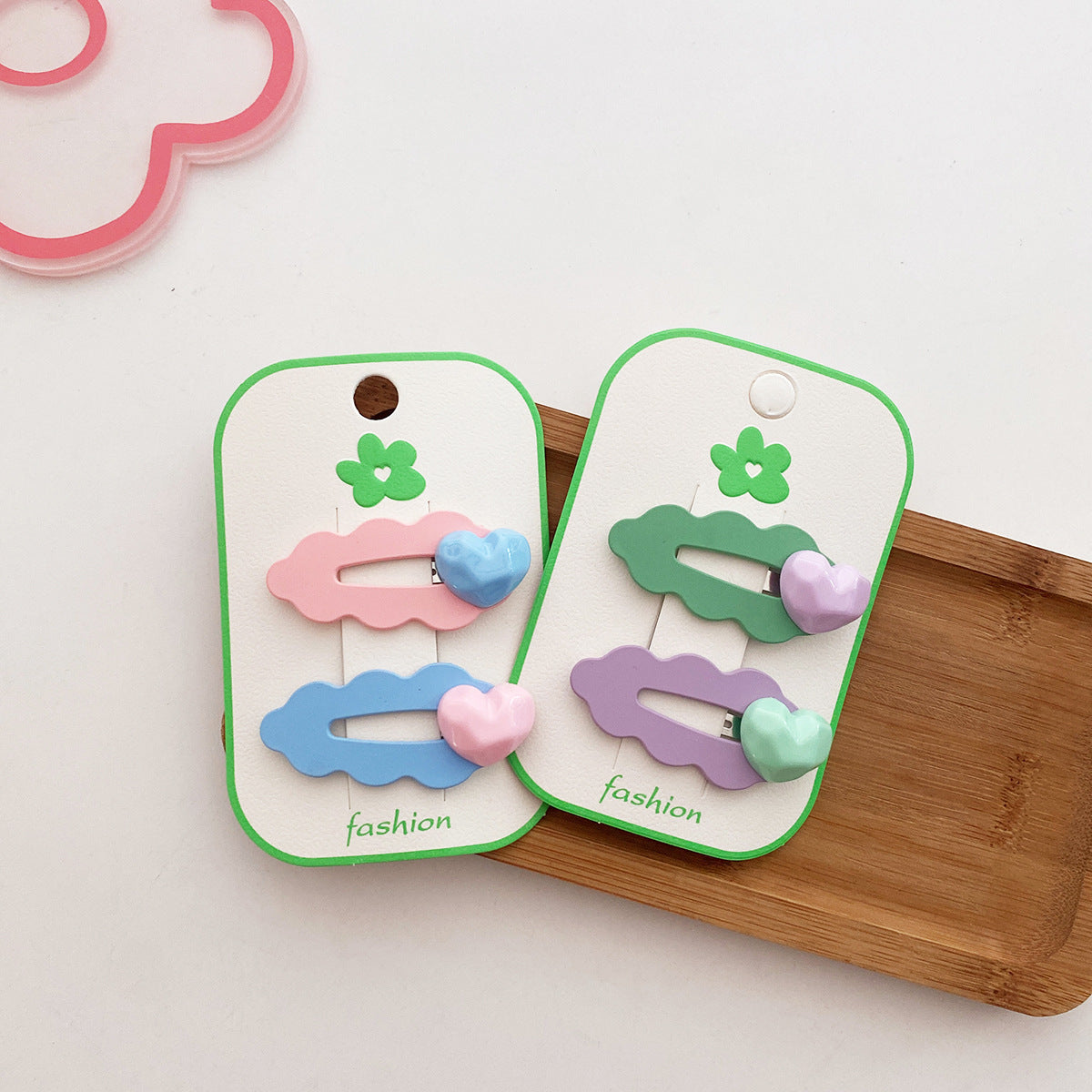 Women's Fashion Versatile Clashing Color Hollow Cloud Hair Clip