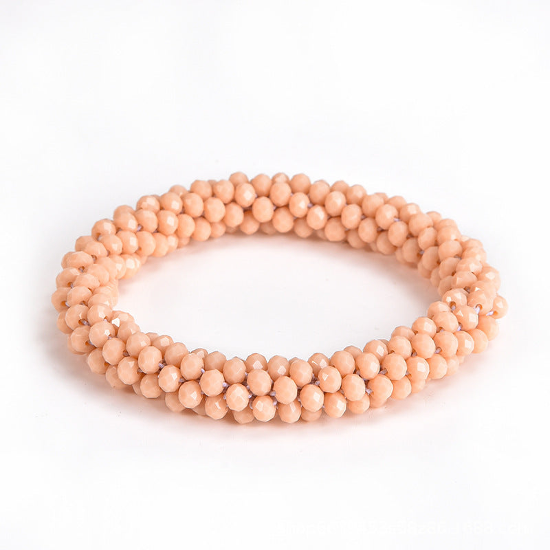 Crystal Color Elastic Rubber Band Hair Ring Ponytail Simple