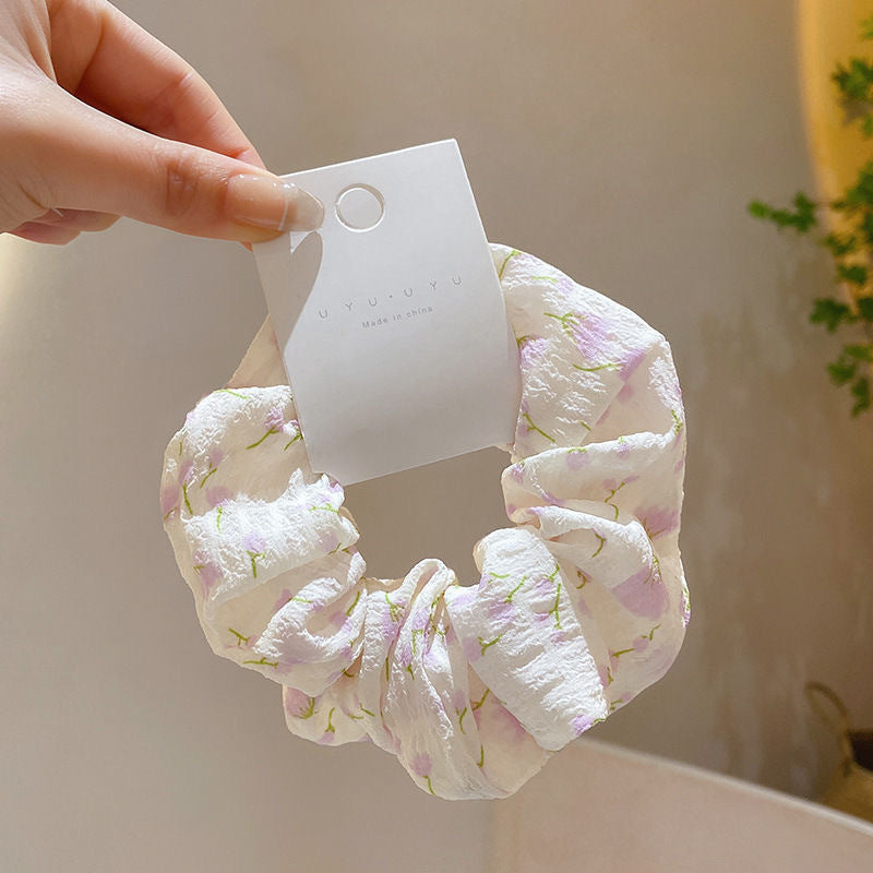 Summer Super Fairy Sweet Lace Large Intestine Hair Ring