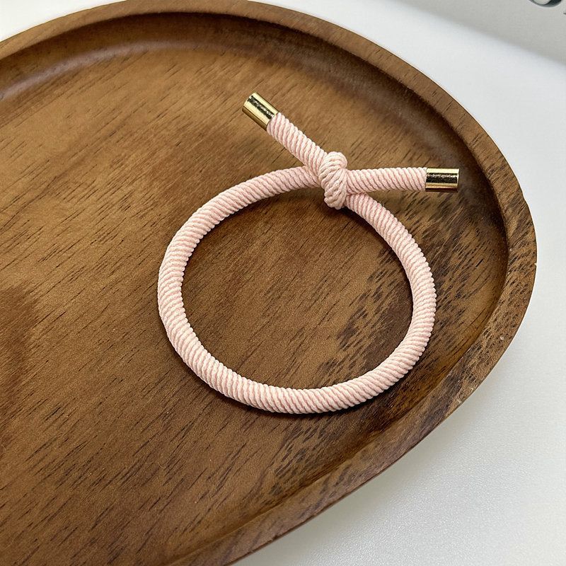 Spiral Pattern Hair Rope Bold Knotted Hair Ring Simple