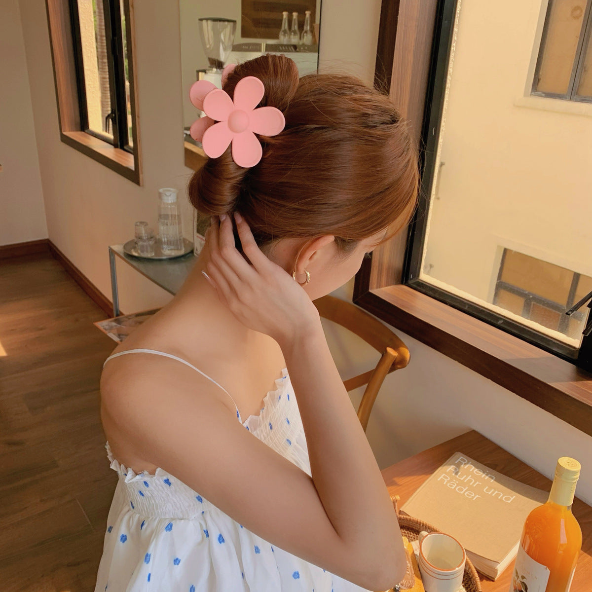 Best Summer Back Head Flower Hair Clip Girl's Hair Hoop