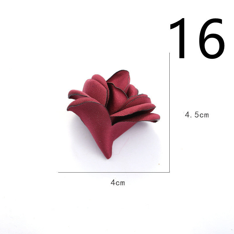 Fabric Flower Rose Sticky Head DIY Handmade Headdress