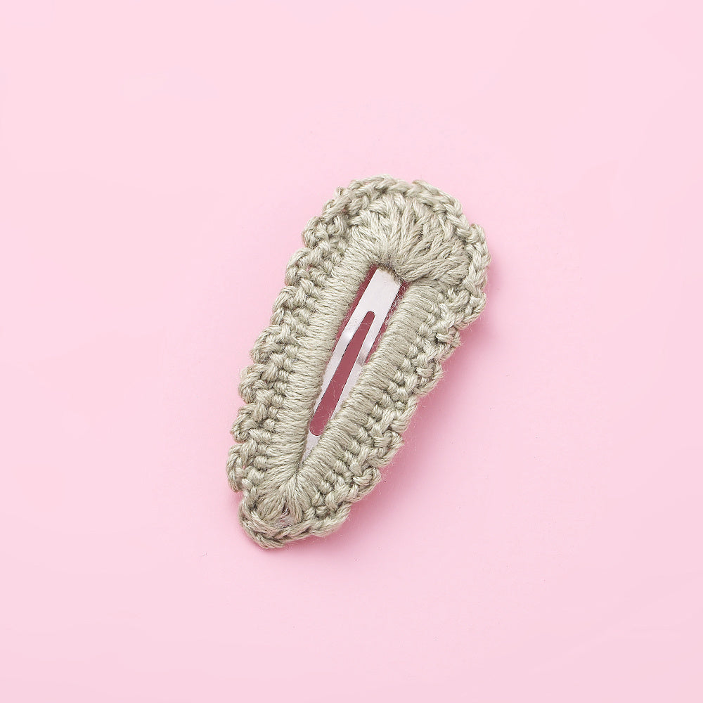 Wool Braided Edge  Seamless Cute Children's Hair Clip
