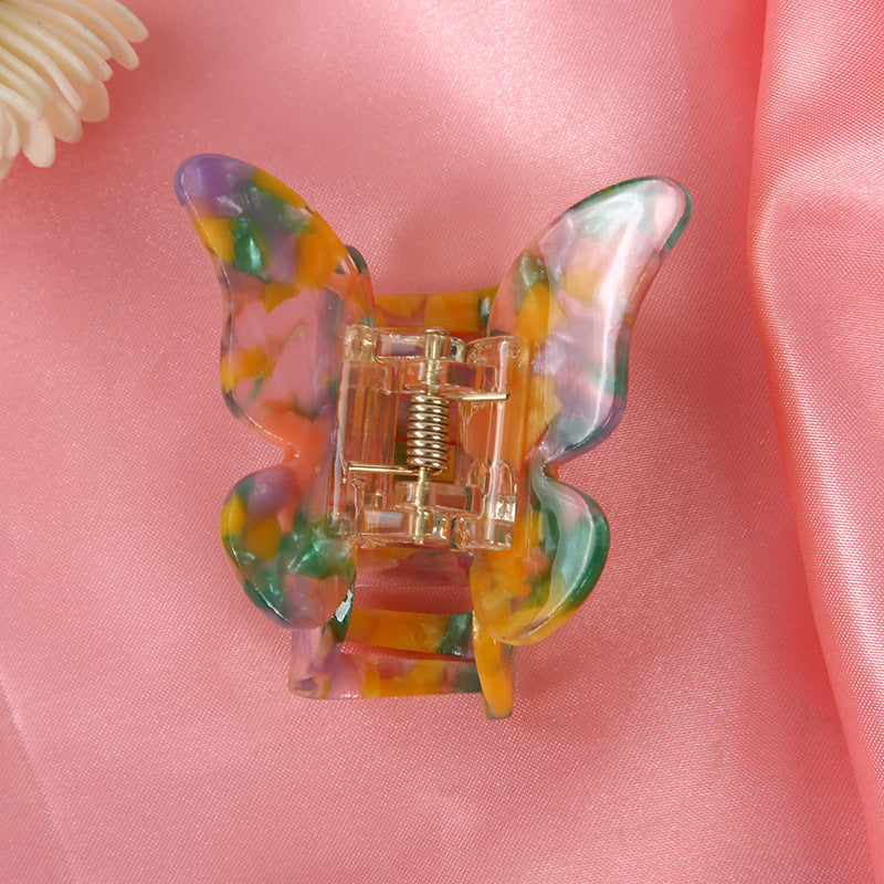 Hair Accessories Fashion Butterfly Acetate Plate Grab Clip Marbled Back Head