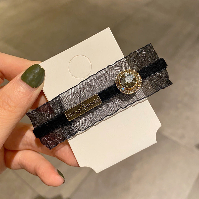 Same Paragraph Lace Czech Diamond Snowflake Broken Hair Clip Bangs Clip Word Clip