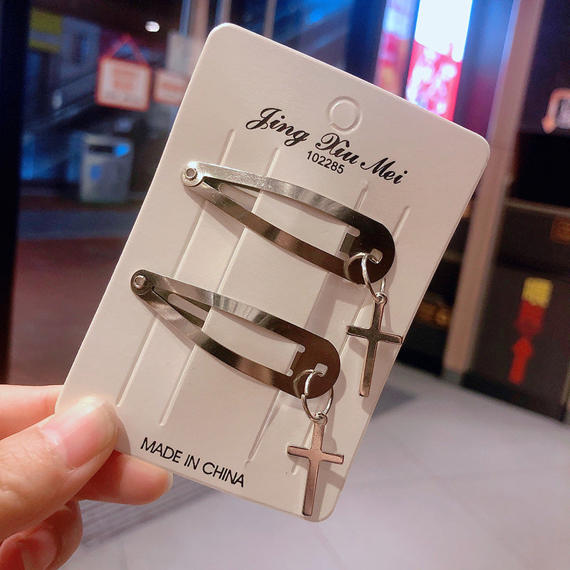 Love Metal Pendant BB Clip Hot Girl Tide Clip Headgear Hair Clip