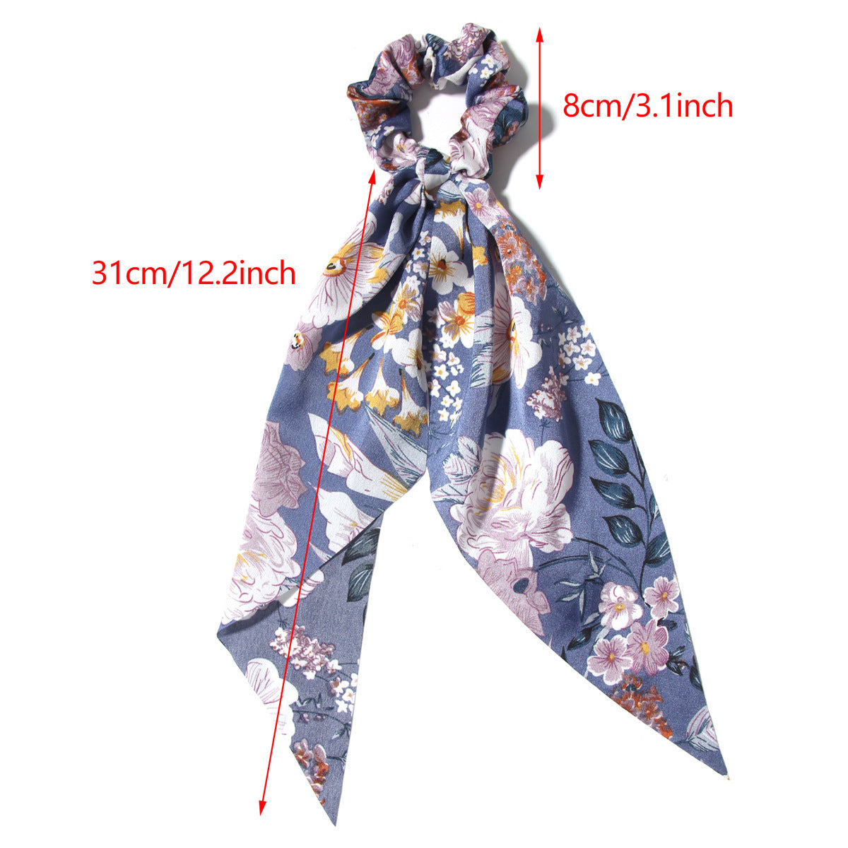 Summer Satin Printing Triangular Binder Large Intestine Hair Ring Hair Rope