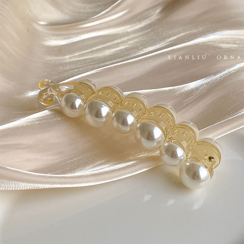 Best Horsetail Clip Banana Clip Large Pearl Hair Clip