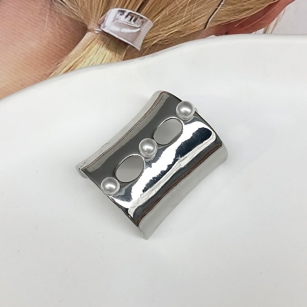 Metal U-shaped Pearl Barrettes Vintage Good-looking Hair Hook