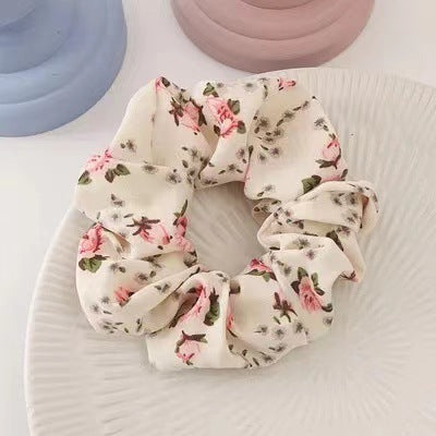 Korean Fruit Pig Large Intestine Hair Ring Organza Cute Japanese Rubber Band Female Tie