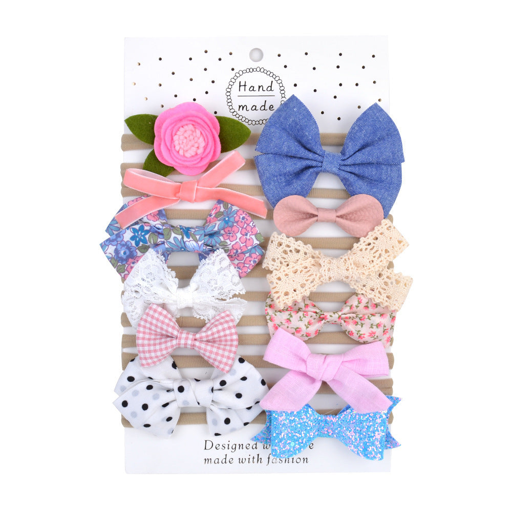 Bow Hair Band Clip Children's Elasticity Traceless Hair Band Hair
