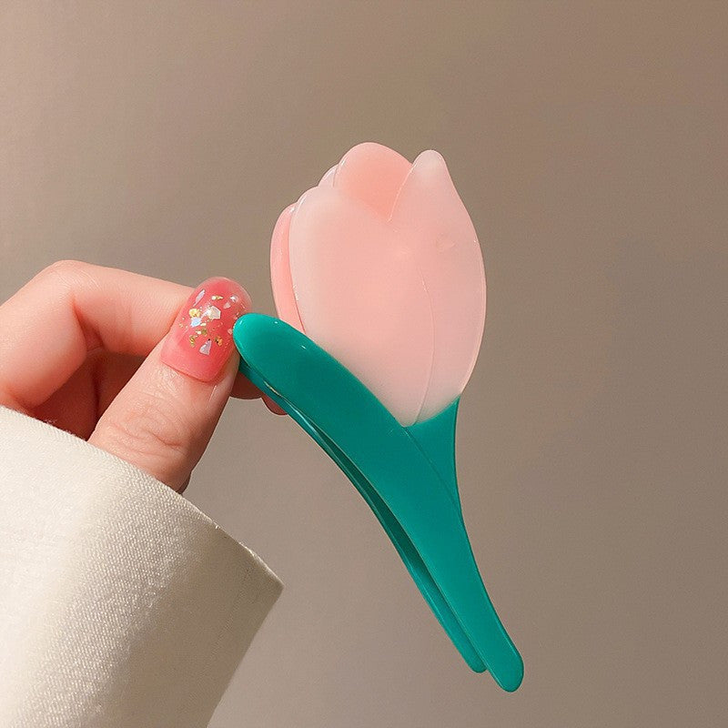 New Tulip Flower Hair Clip Simple And Versatile