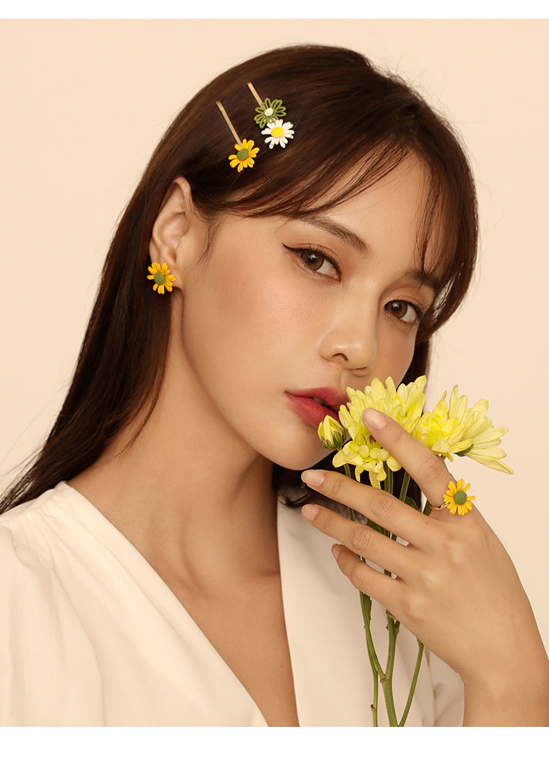 Best Chrysanthemum Flower Barrettes Side Broken Hair Clip