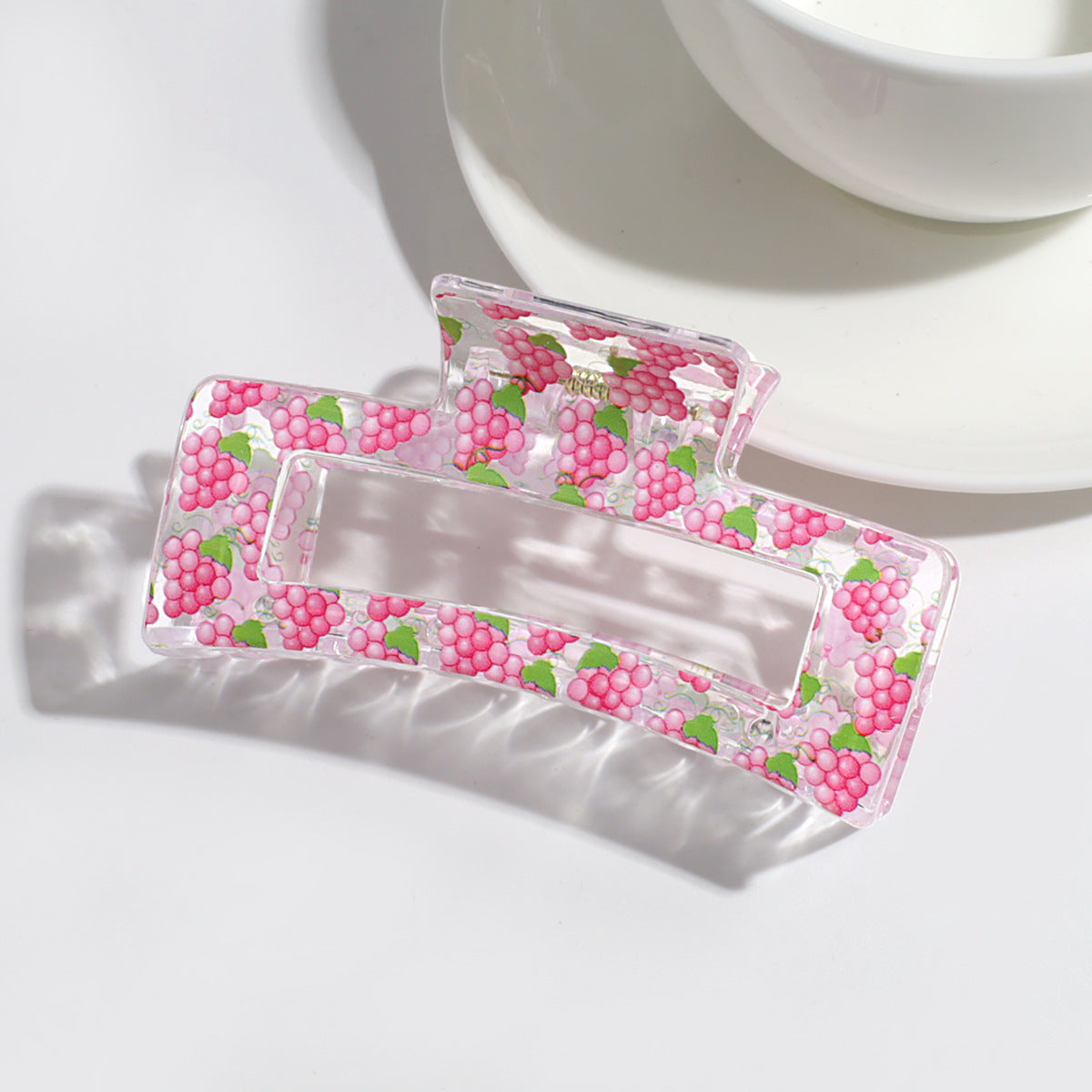 Transparent Fruit Grip Simple Commute All-match Updo Hairclip