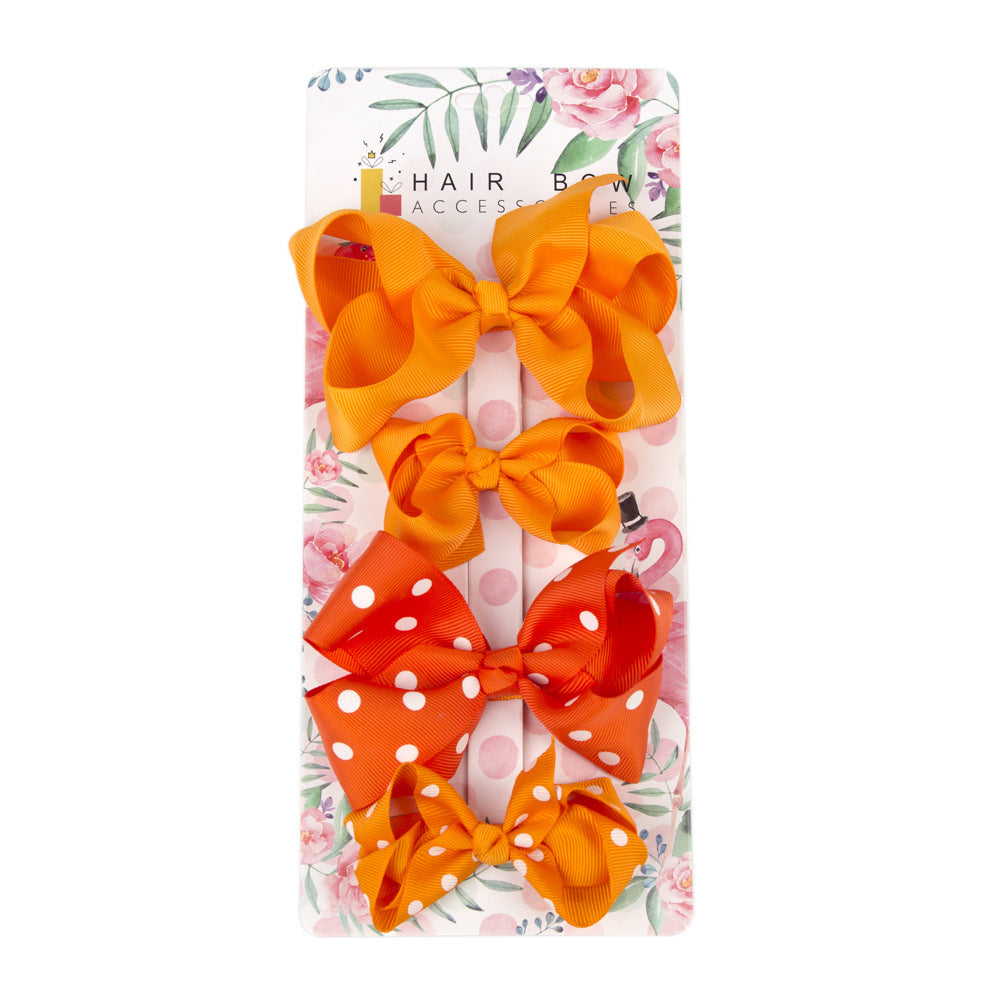 Children's Polka Dot Bow Hair Clip Jewelry
