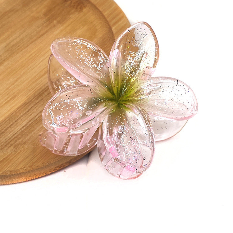 Bauhinia Egg Flower Barrettes Back Head Updo