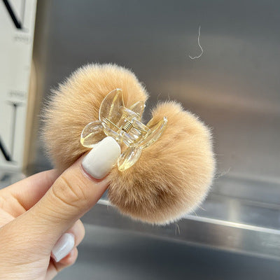 Elegant Pompons Barrettes Back Head