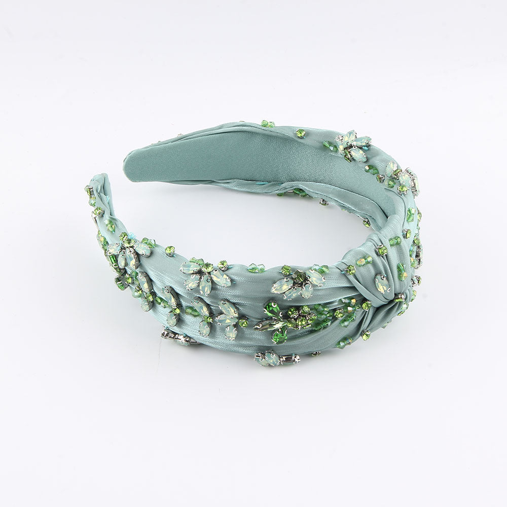 Silk Fabric Diamond-embedded Gorgeous Headband