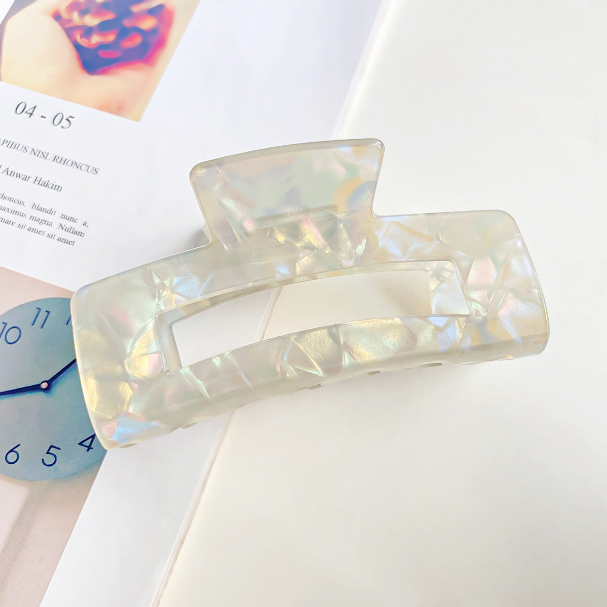 Large Acetate Hair Claw Female Back Head Barrettes