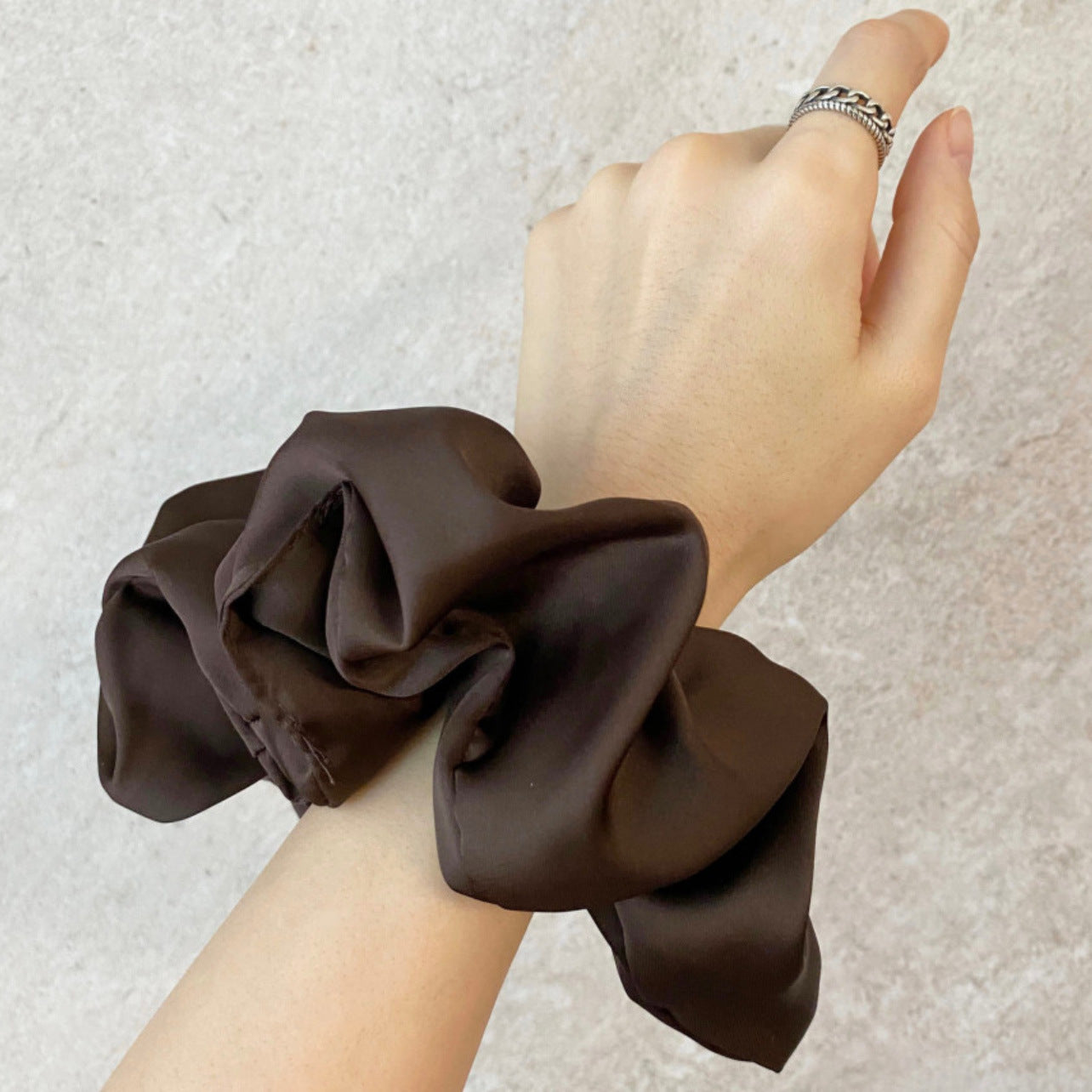 Best Simple Female Fashion Personality Satin Hair Ring