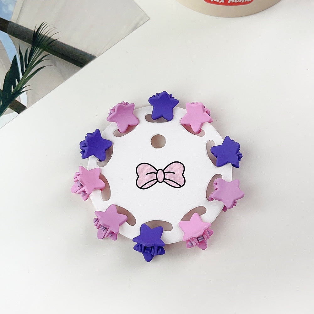 New Children's Barrettes 10 PCs Colorful Cartoon Baby Small Jaw Clip Bangs Broken Hair Princess Hairstyle Mini Hairpin