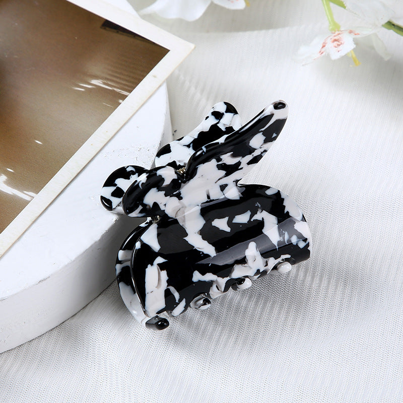 Hair Accessories Fashion Butterfly Acetate Plate Grab Clip Marbled Back Head