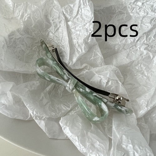 Acetate Bow Spring Side Clip Hair Accessories Elegant