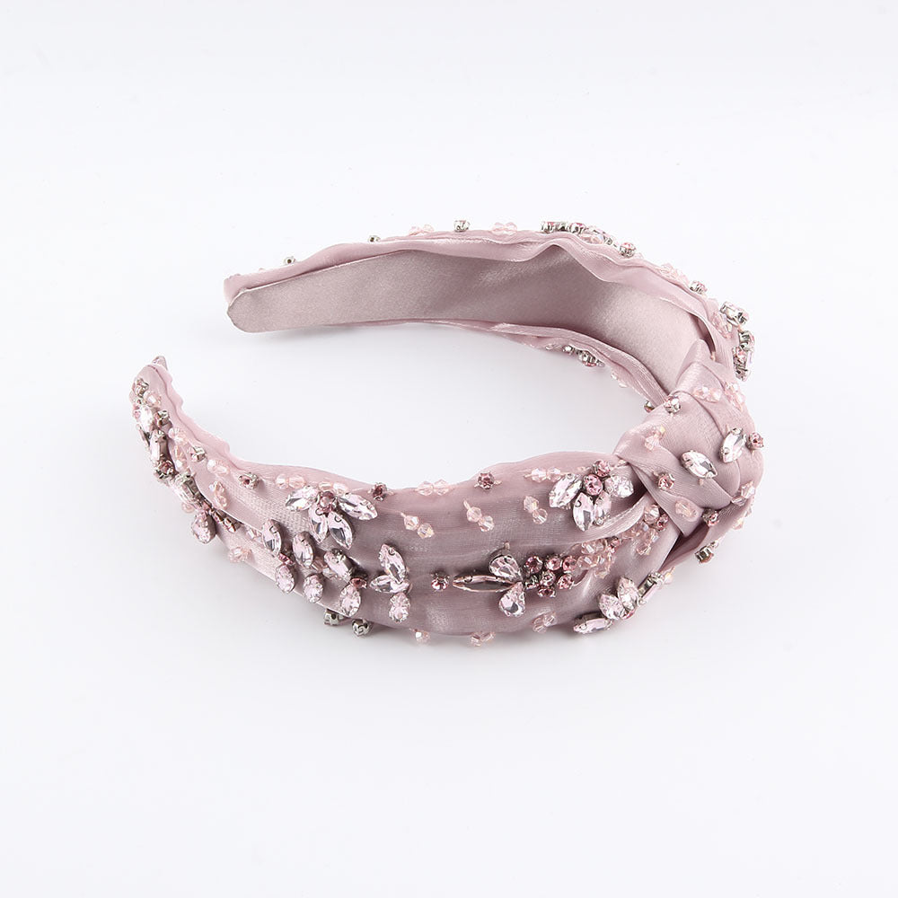 Silk Fabric Diamond-embedded Gorgeous Headband