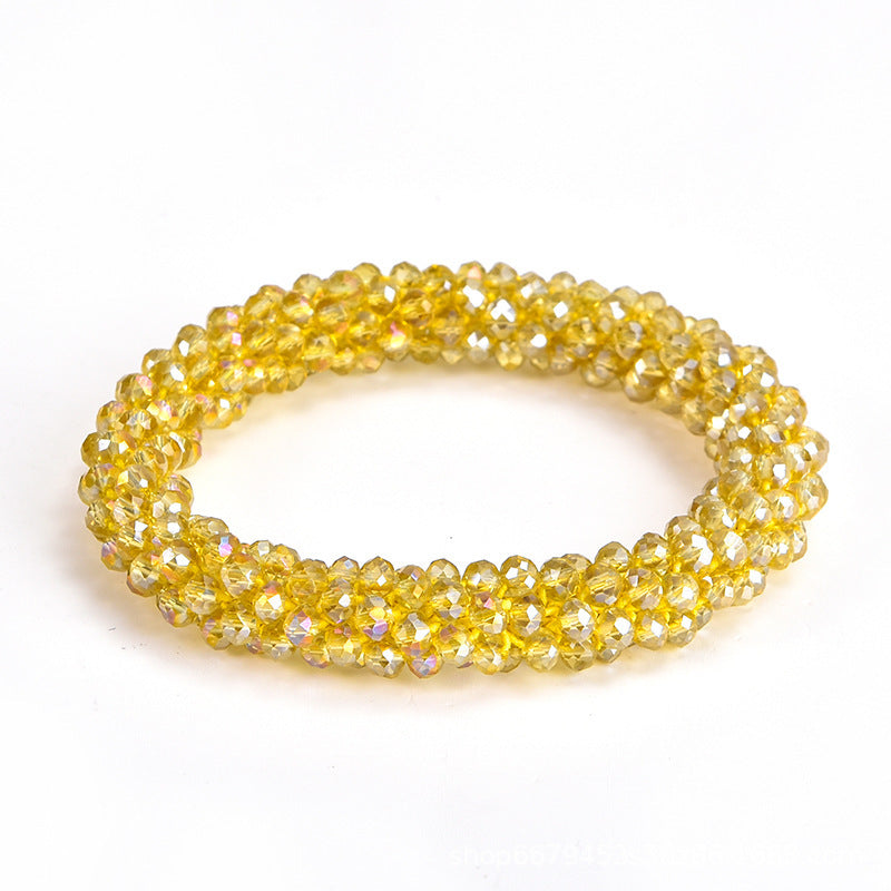 Crystal Color Elastic Rubber Band Hair Ring Ponytail Simple