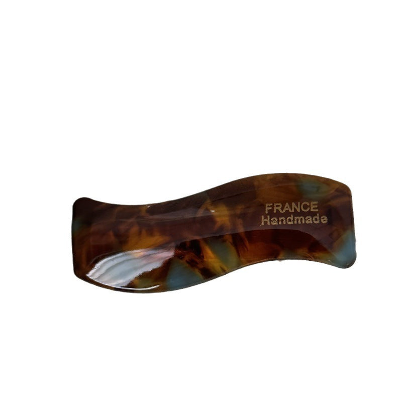 Simple Wave Barrettes Acetic Acid Side Clip Duckbill Hair Accessories