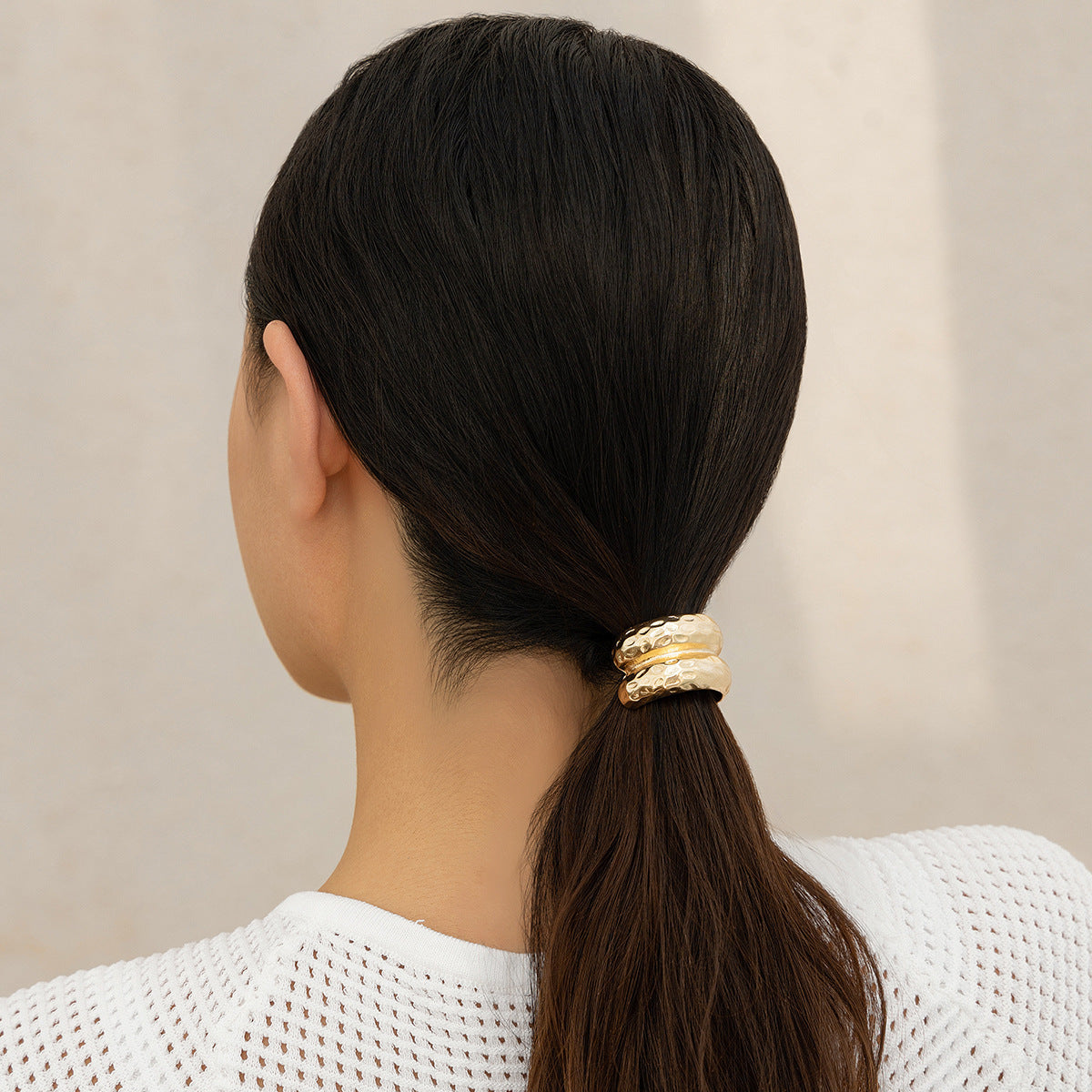 Best Personalized Glossy Elastic Hair Ring Female Geometry