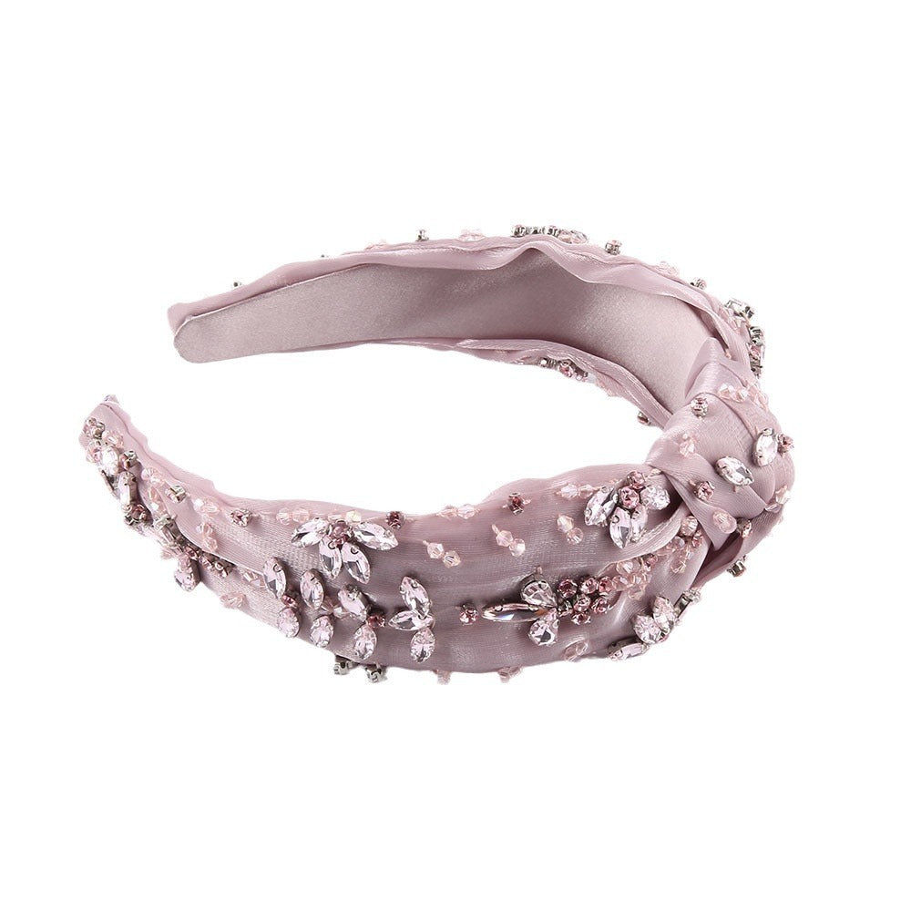 Silk Fabric Diamond-embedded Gorgeous Headband
