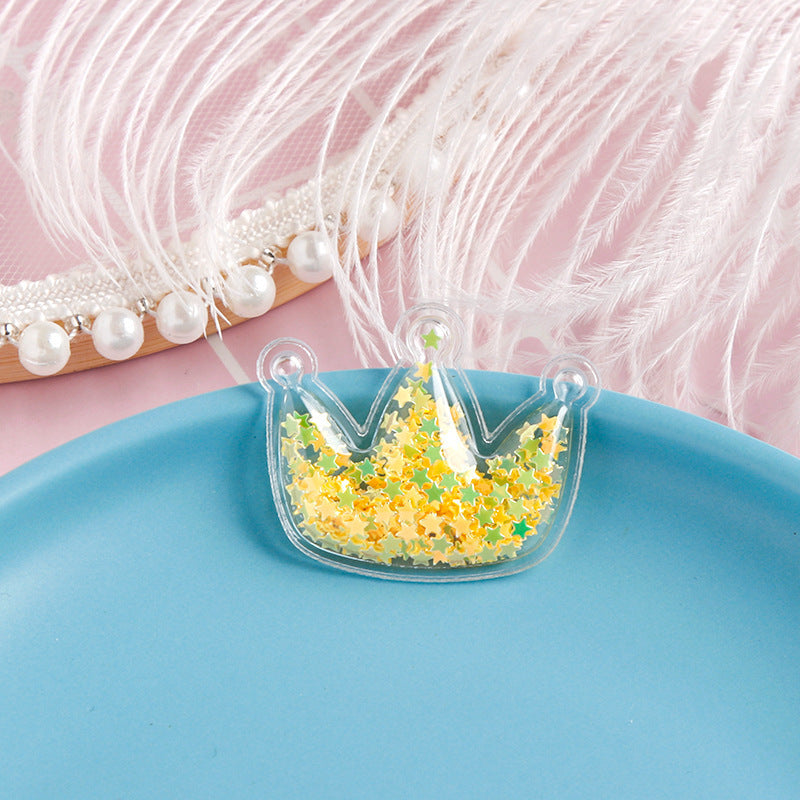 Transparent PVC Paillette Quicksand Small Fruit Diy Handmade Hair Ring Hair Rope Barrettes Hair Accessories