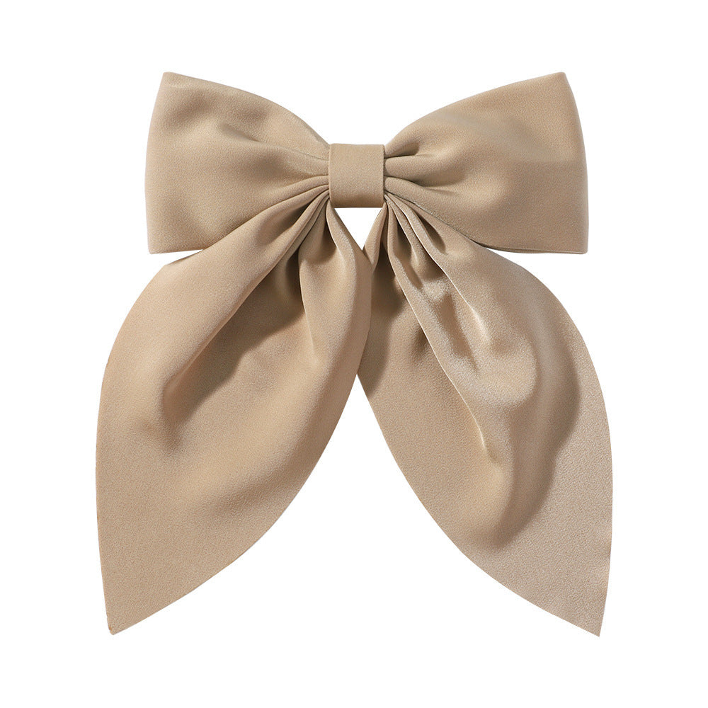 Women's Fashion Solid Color Large Bow Barrettes